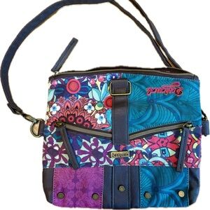 Desigual Floral and Geometric Crossbody Bag